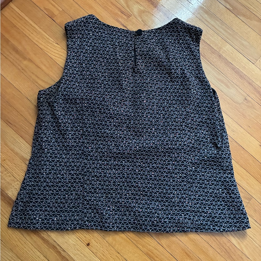EllenMargaret Moody Black and Red Patterned Top